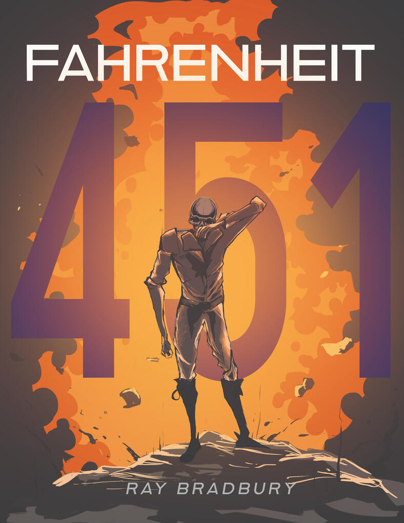 Redesign of the original cover of Ray Bradbury's Fahrenheit 451 (1/2)